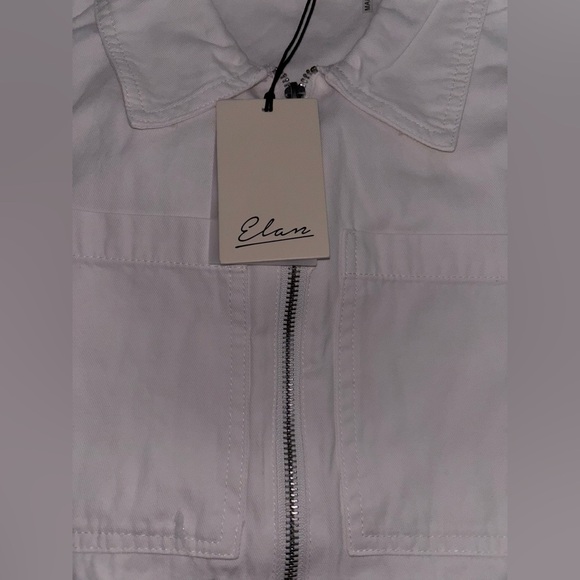 Elan NWT Love Match Off White Denim Jumpsuit - Picture 5 of 10